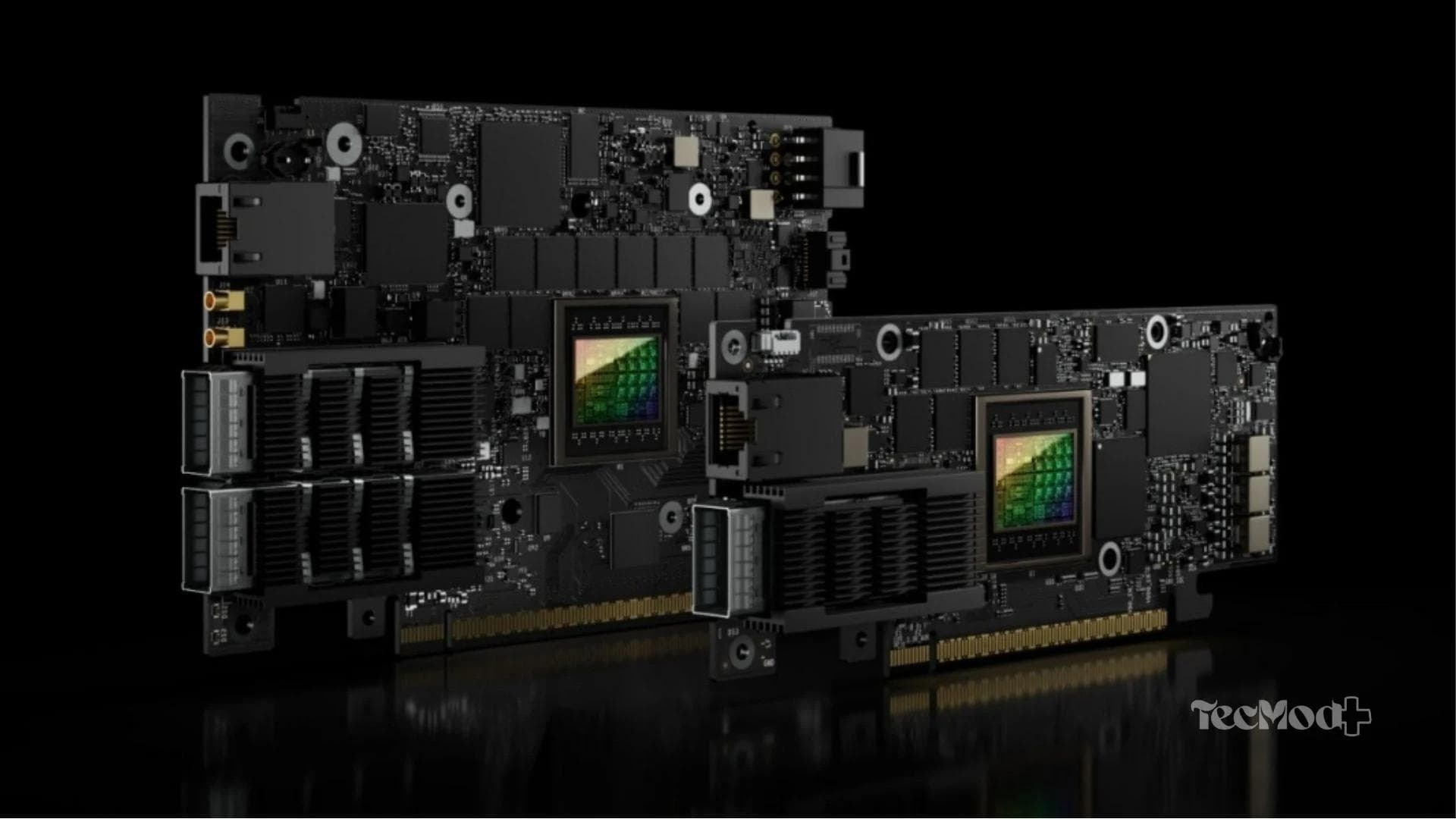 GPUs da Nvidia em data centers e o papel estratégico dos semicondutores na IA.