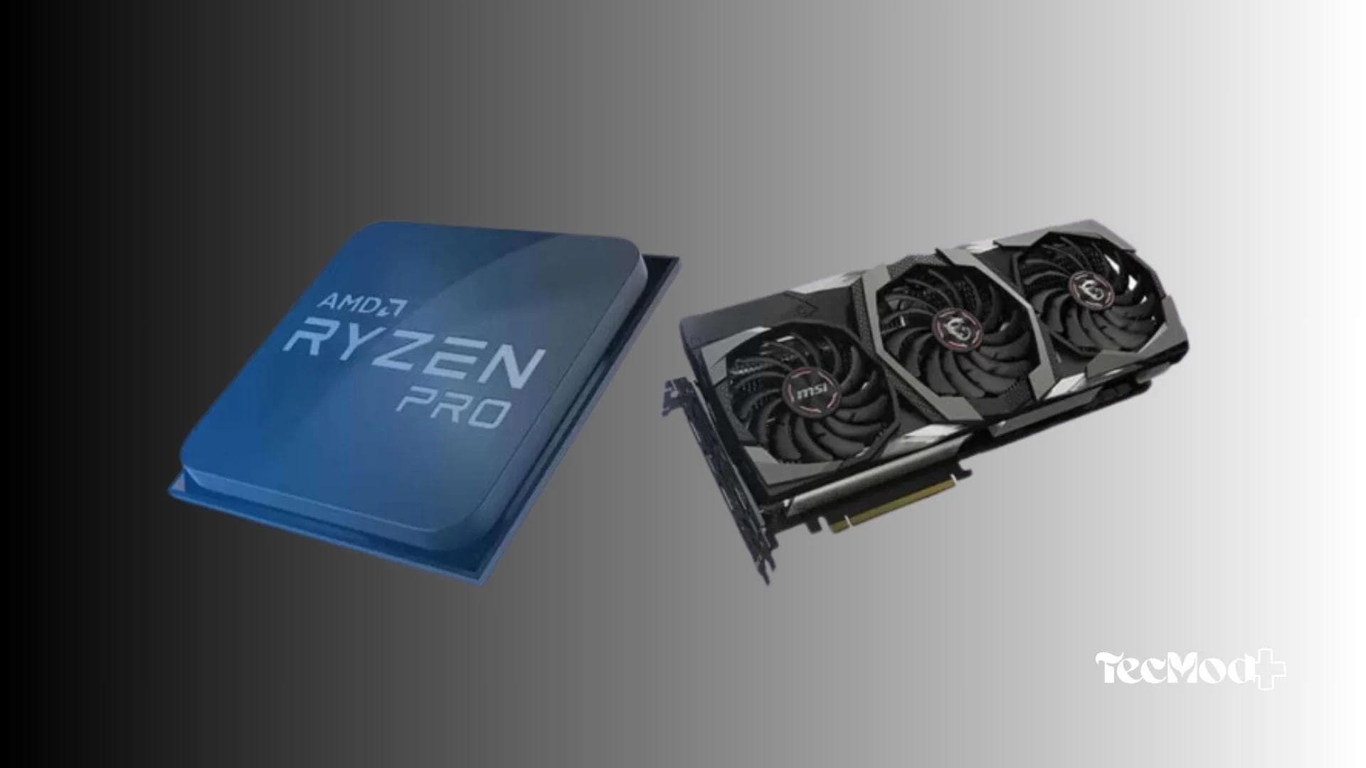 Comparação visual entre um processador com gráficos integrados e uma placa de vídeo dedicada