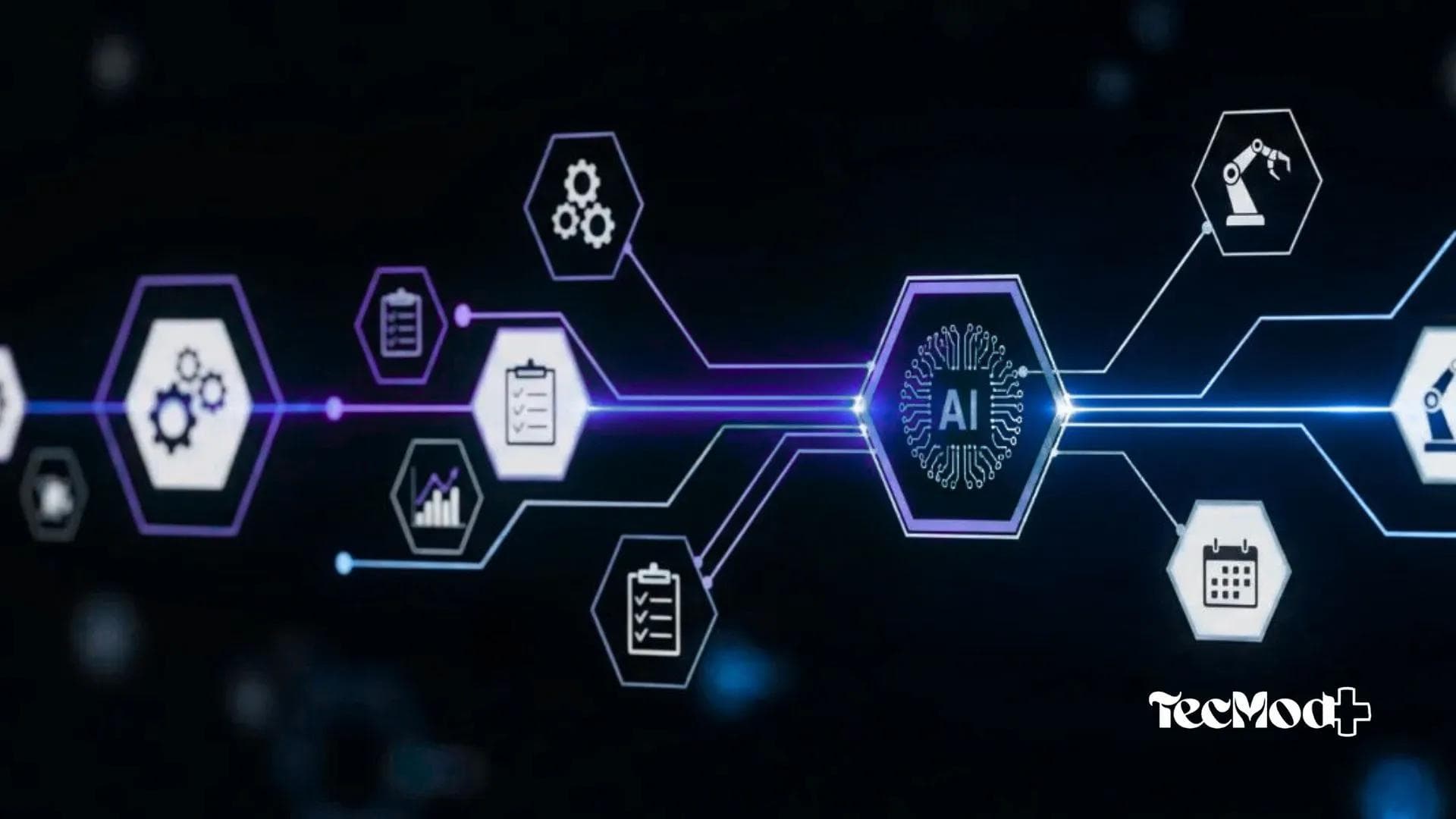 Inteligência artificial realizando tarefas complexas de forma autônoma.