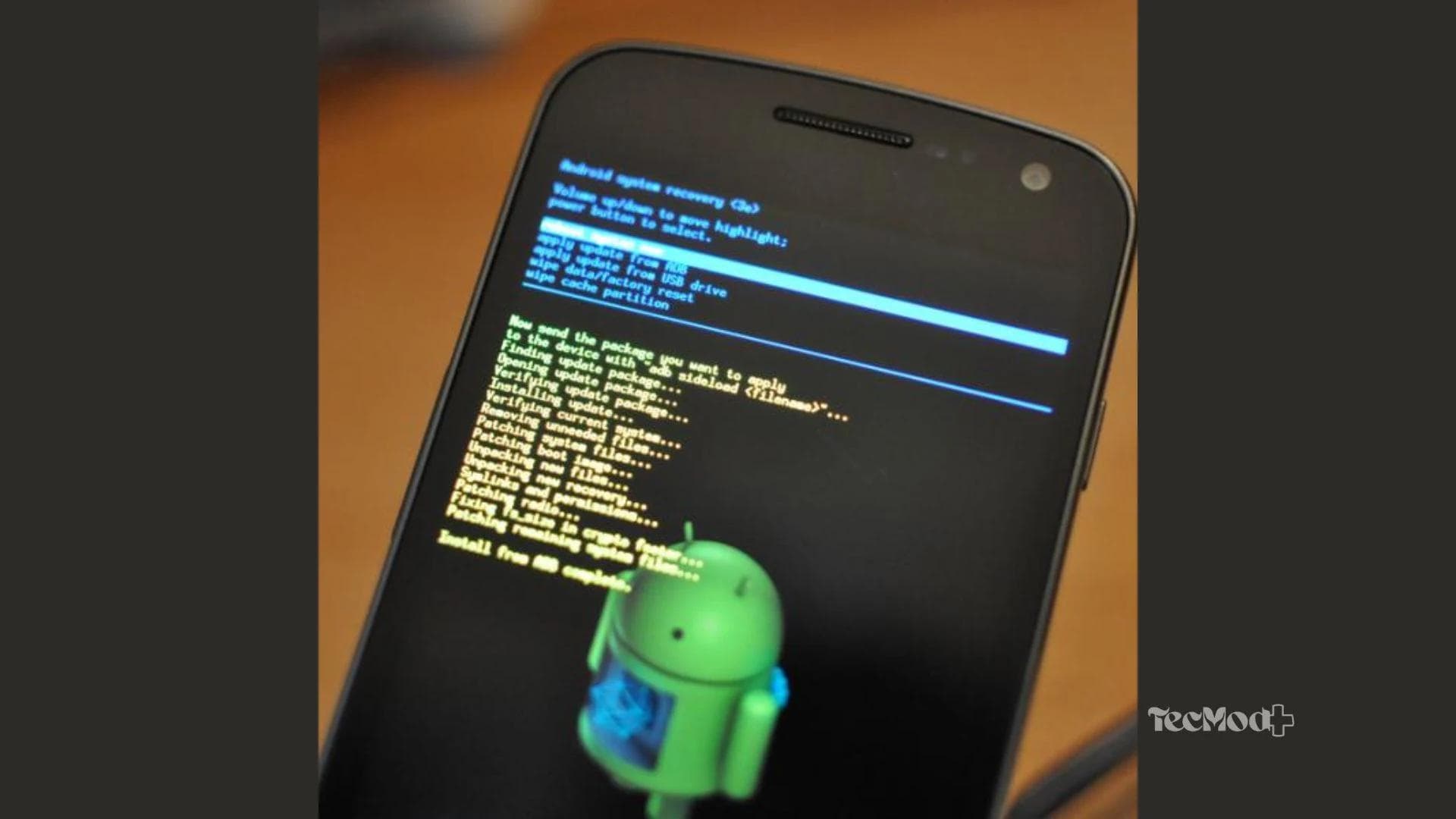 Imagem mostrando o firmware do Android.